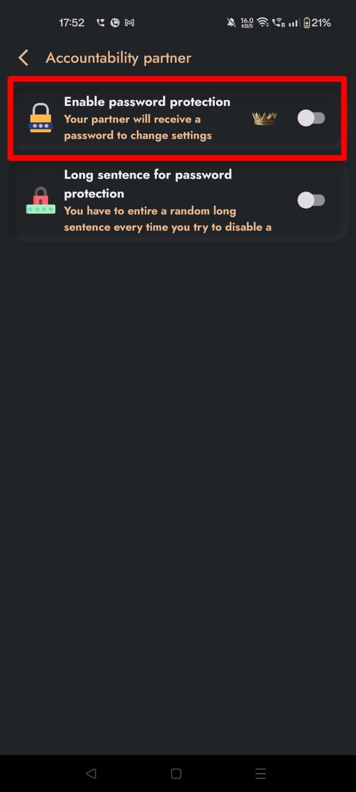 password protection